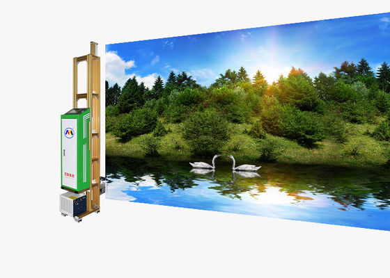 Multicolor Surface Tracing 2880dpi ZKMC Vertical 3d Wall Printing Machine