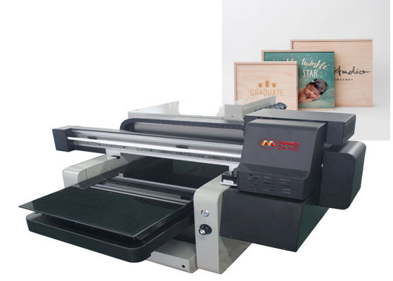 2 Heads CMYKW 5 Colors 4060 A2 + Uv Flatbed Printer For Wood